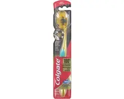 Colgate 360 Charcoal Gold Soft Tandenborstel - 5 Stuks - Zwart/Goud