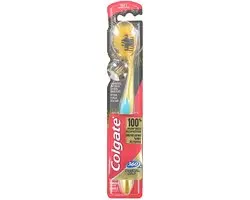 Colgate 360 Charcoal Gold Soft Tandenborstel - 5 Stuks - Zwart/Goud