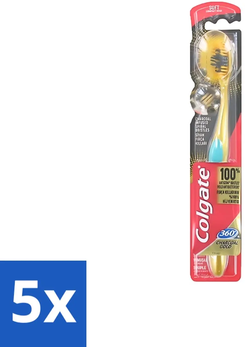 Colgate 360 Charcoal Gold Soft Tandenborstel