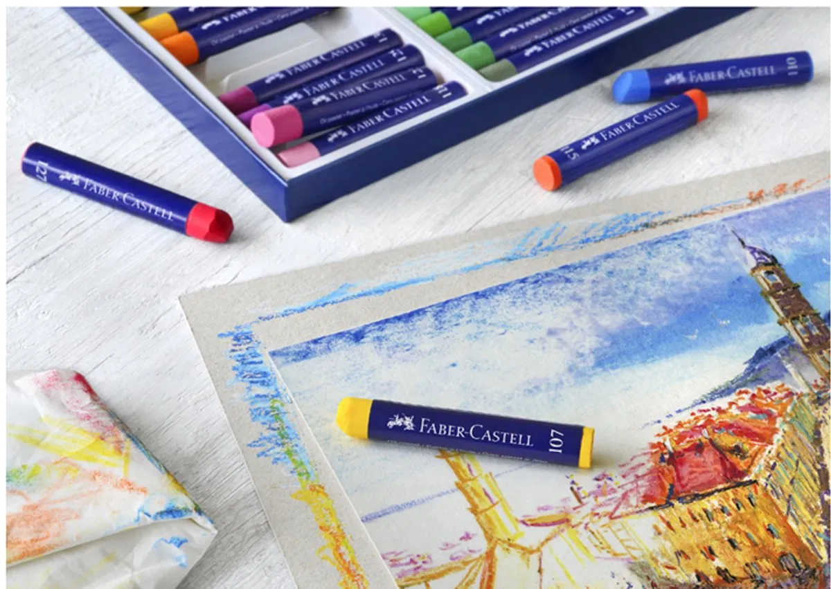 Faber-Castell Creative Studio Oliepastels 12 Stuks - Multicolor