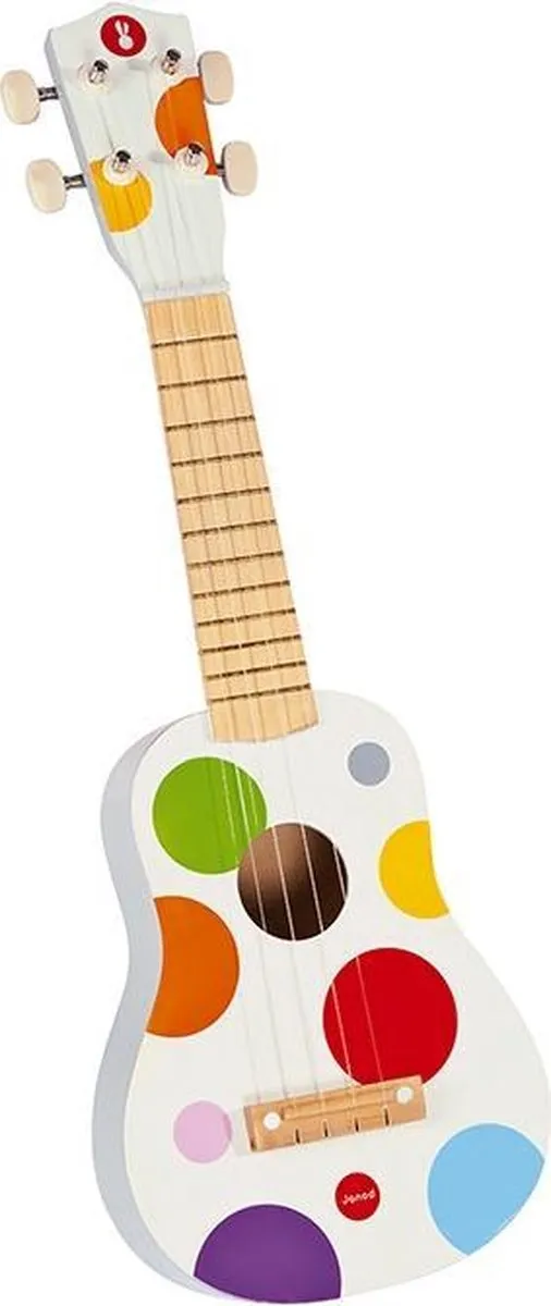 Janod Confetti Houten Ukelele - Multikleur