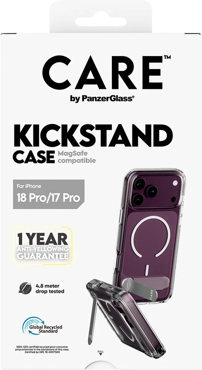 Apple iPhone 18 Pro Transparante Magsafe Hoes - Kickstand