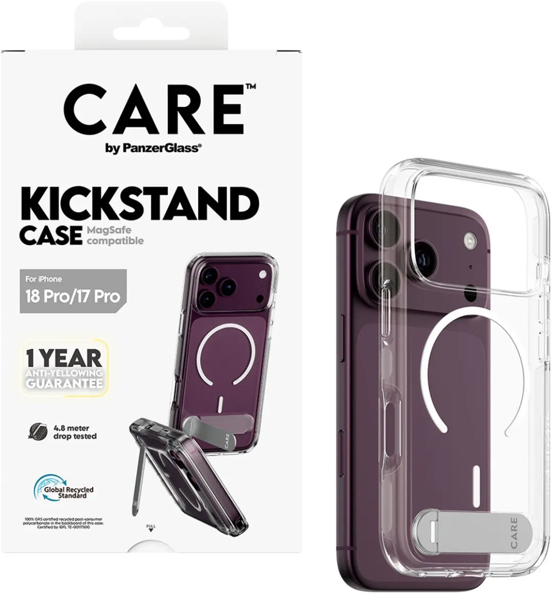 Apple iPhone 18 Pro Transparante Magsafe Hoes - Kickstand