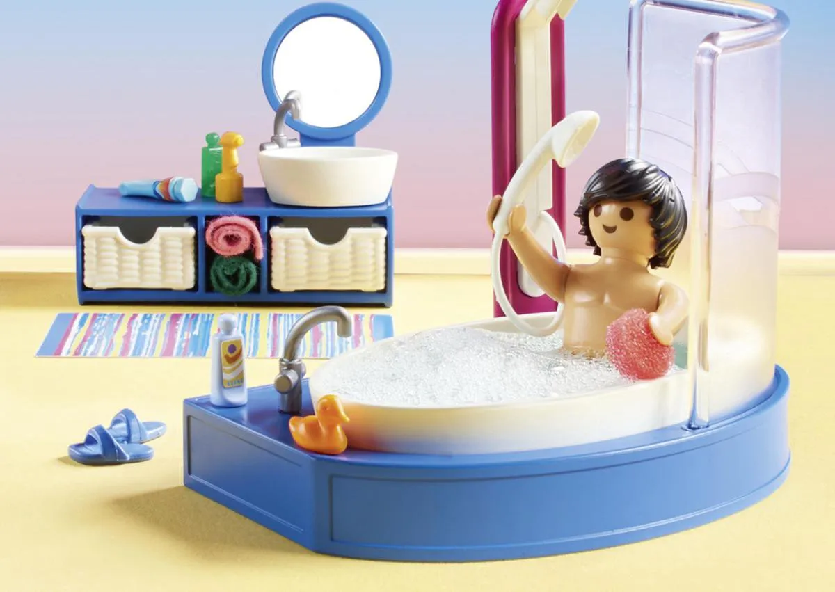 Playmobil Dollhouse Badkamer met ligbad 70211 - Multicolor