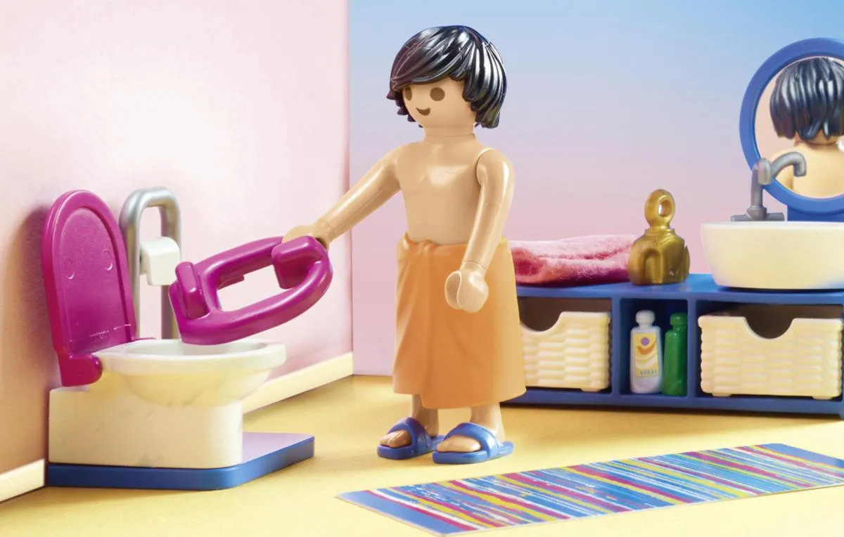 Playmobil Dollhouse Badkamer met ligbad 70211 - Multicolor