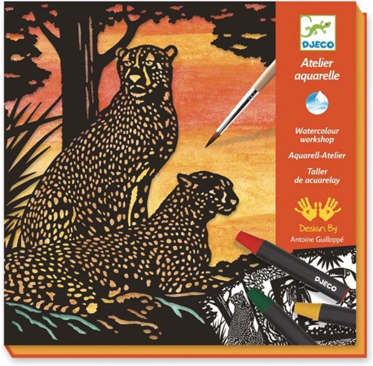 Djeco Aquarel Workshop Jungledieren