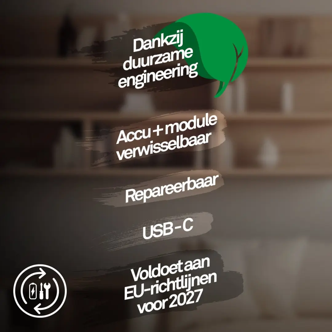Briloner Smooth Wandlamp Oplaadbaar - 36 uur - USB-C - Wit