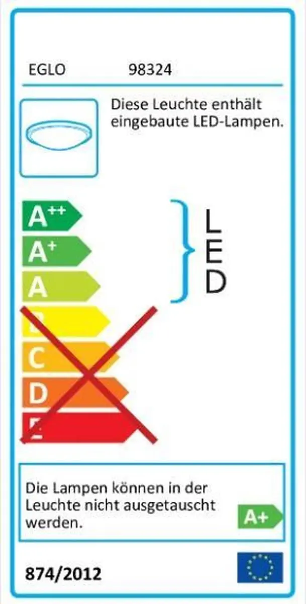 Eglo Lanciano Plafondlamp 56cm - Wit