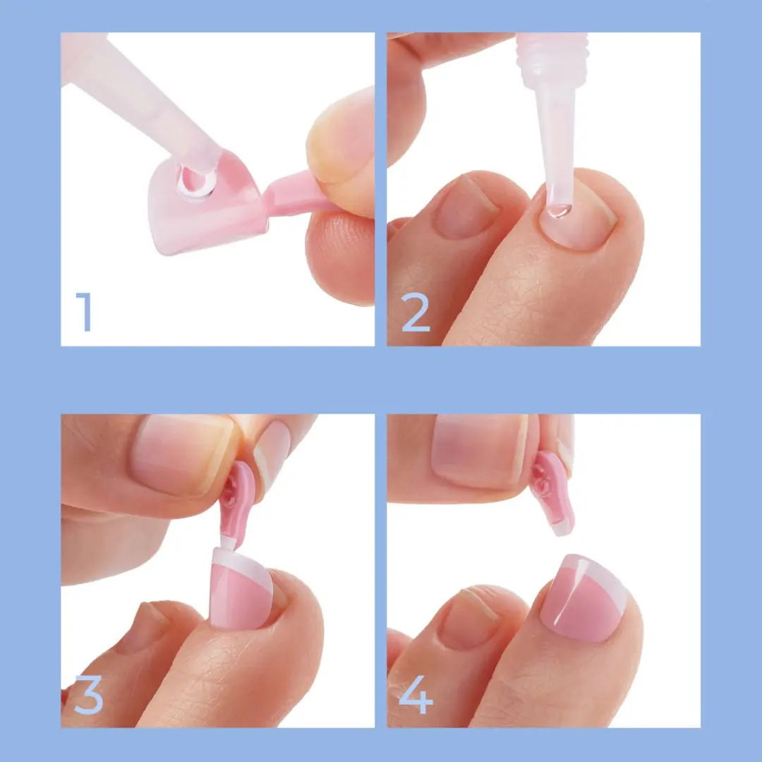 Kiss kSAT01 Kunstnagels Voeten - 24 Stuks - Vleeskleur - afbeelding 6 van 6