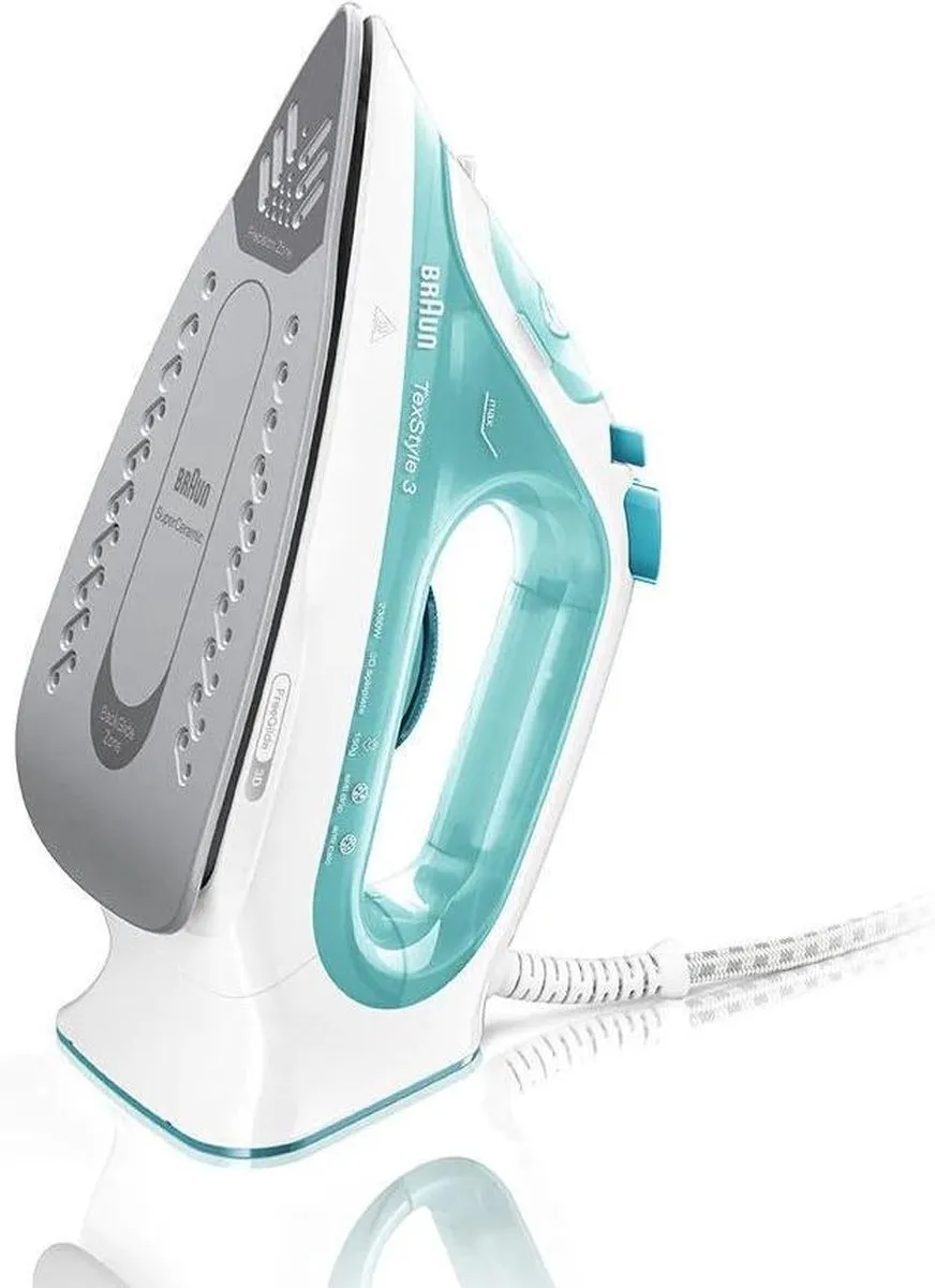 Braun TexStyle 3 SI3041GR Stoomstrijkijzer - 2350W - Turkoois