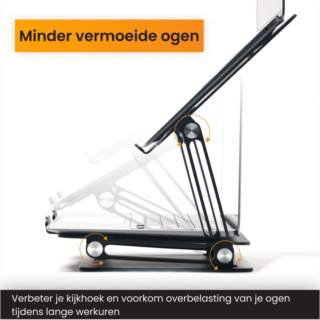 R2B Den Bosch Laptopstandaard Verstelbaar 10-17 inch - Zilver