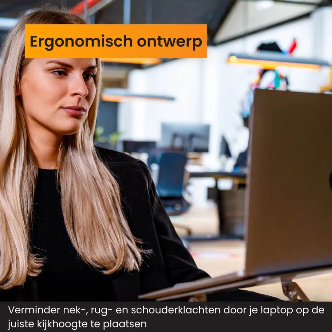 R2B Den Bosch Laptopstandaard Verstelbaar 10-17 inch - Zilver