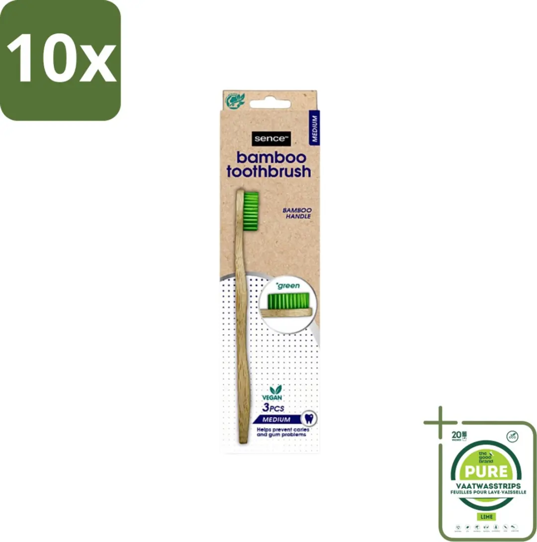 Sence Bamboo Tandenborstels Medium