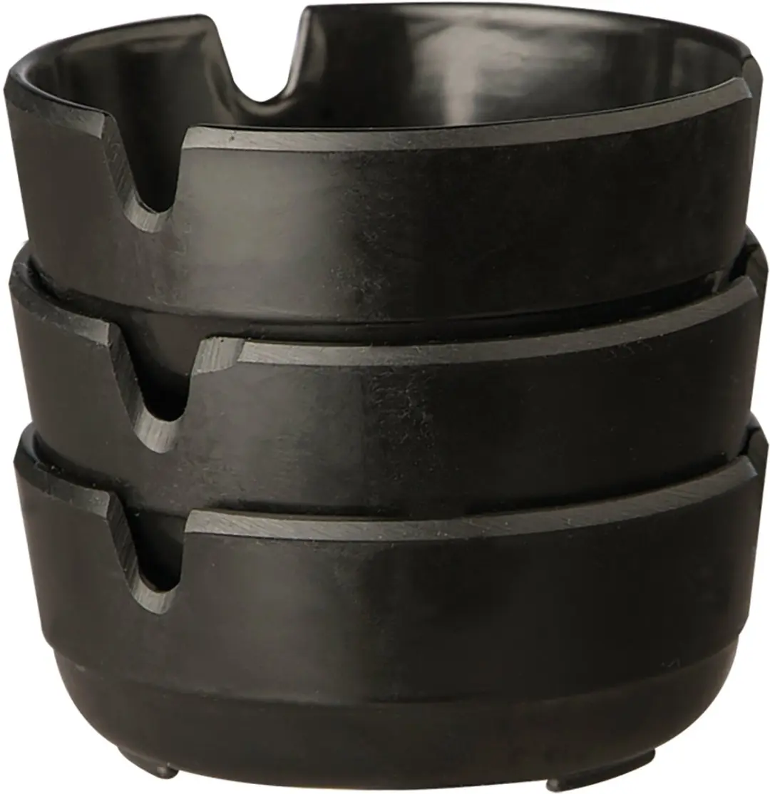 APS Asbak 3-delig Zwart Ø8cm