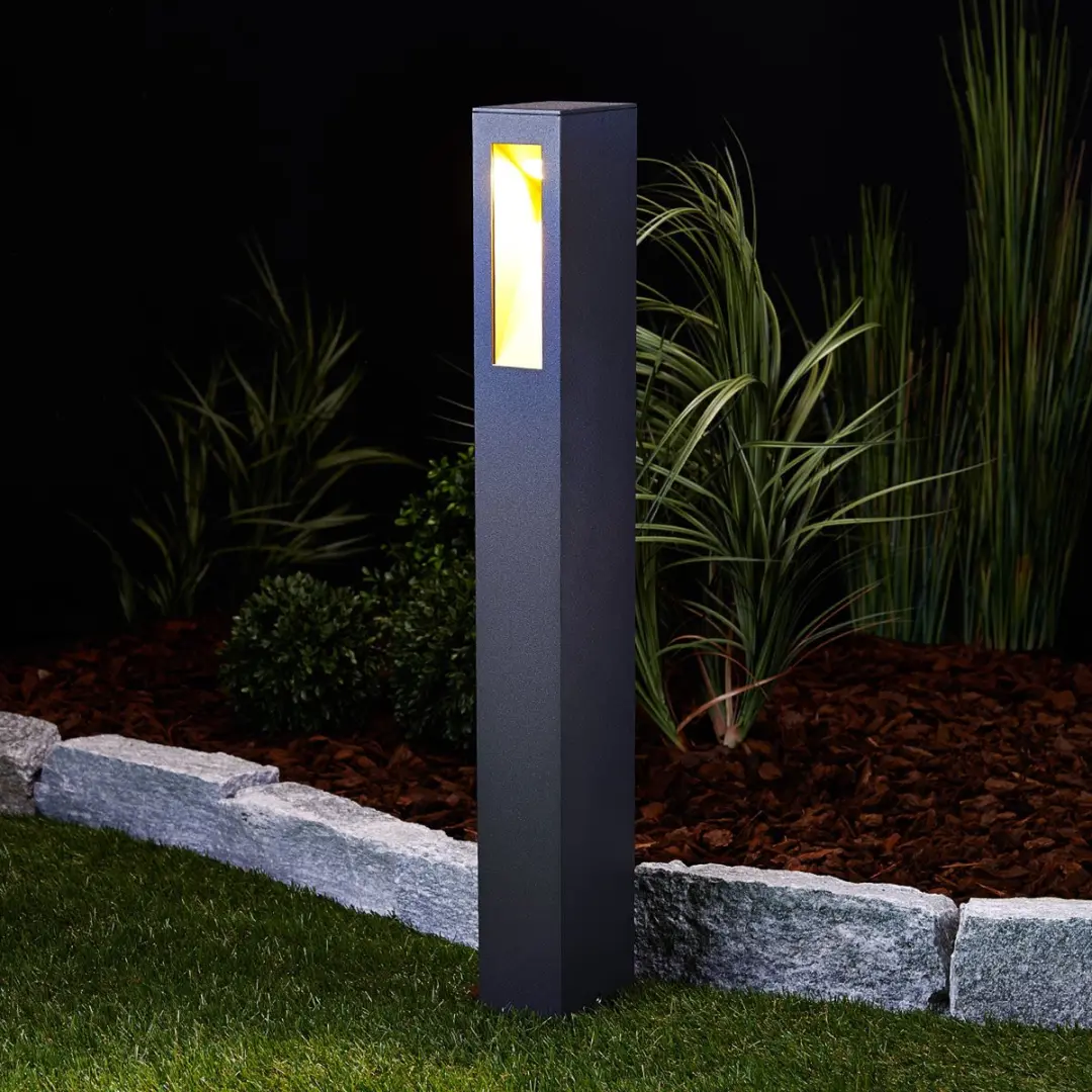 Lucande LED Buitenlamp 7W - Grafietgrijs/Mat Goud