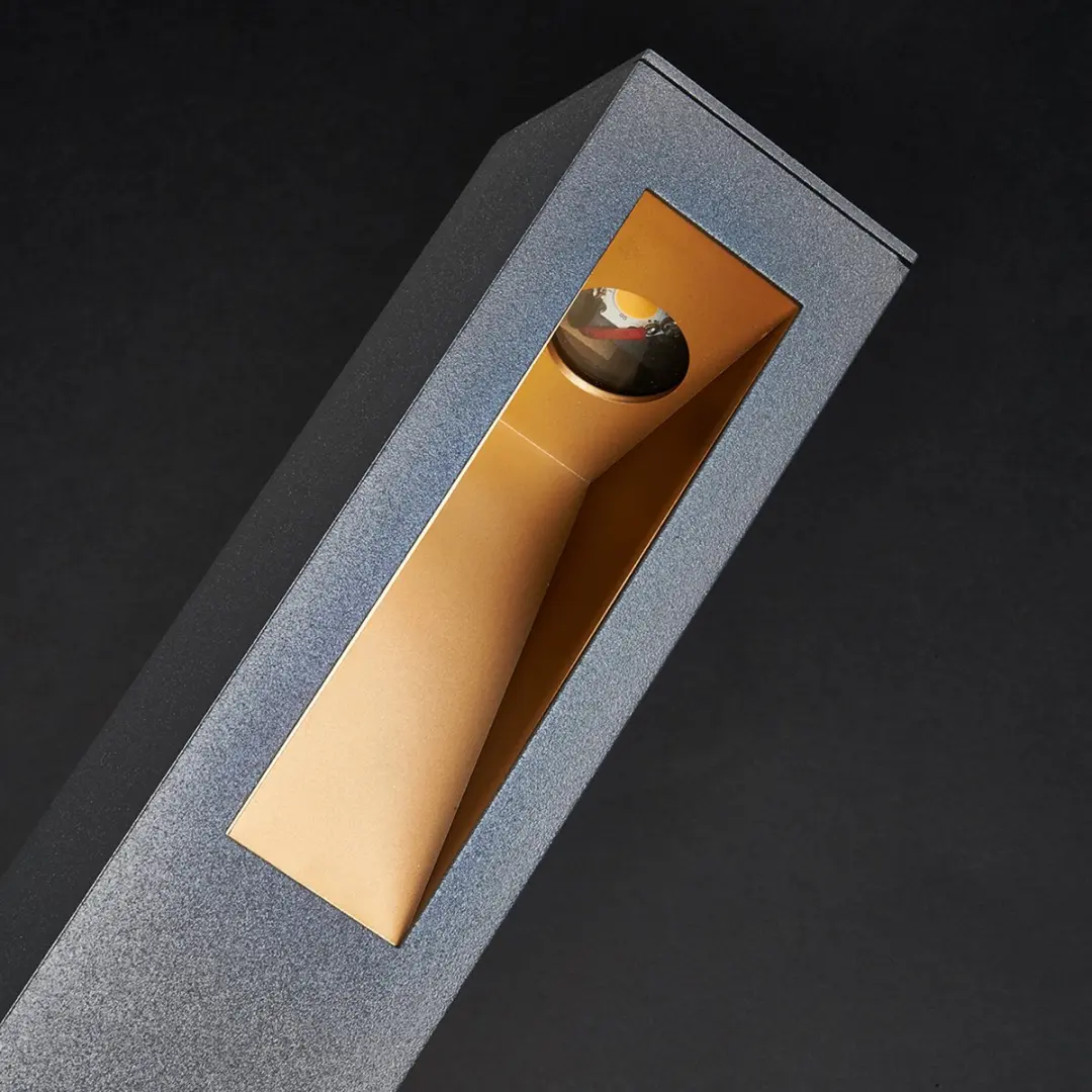 Lucande LED Buitenlamp 7W - Grafietgrijs/Mat Goud