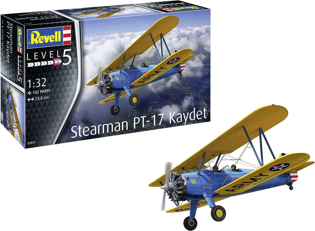 Revell 03837 Stearman PT-17 Kaydet Modelbouwpakket 1:32