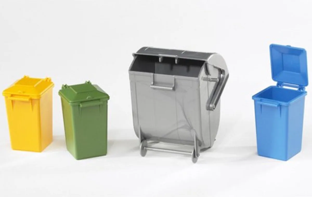 Bruder Vuilcontainerset 4-delig - 48502607 - Speelgoed - 4 Stuks