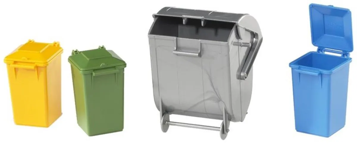 Bruder Vuilcontainerset 4-delig - 48502607 - Speelgoed - 4 Stuks