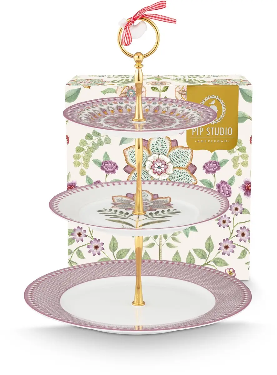 Pip Studio Lily & Lotus Lilac 3-laags Etagere