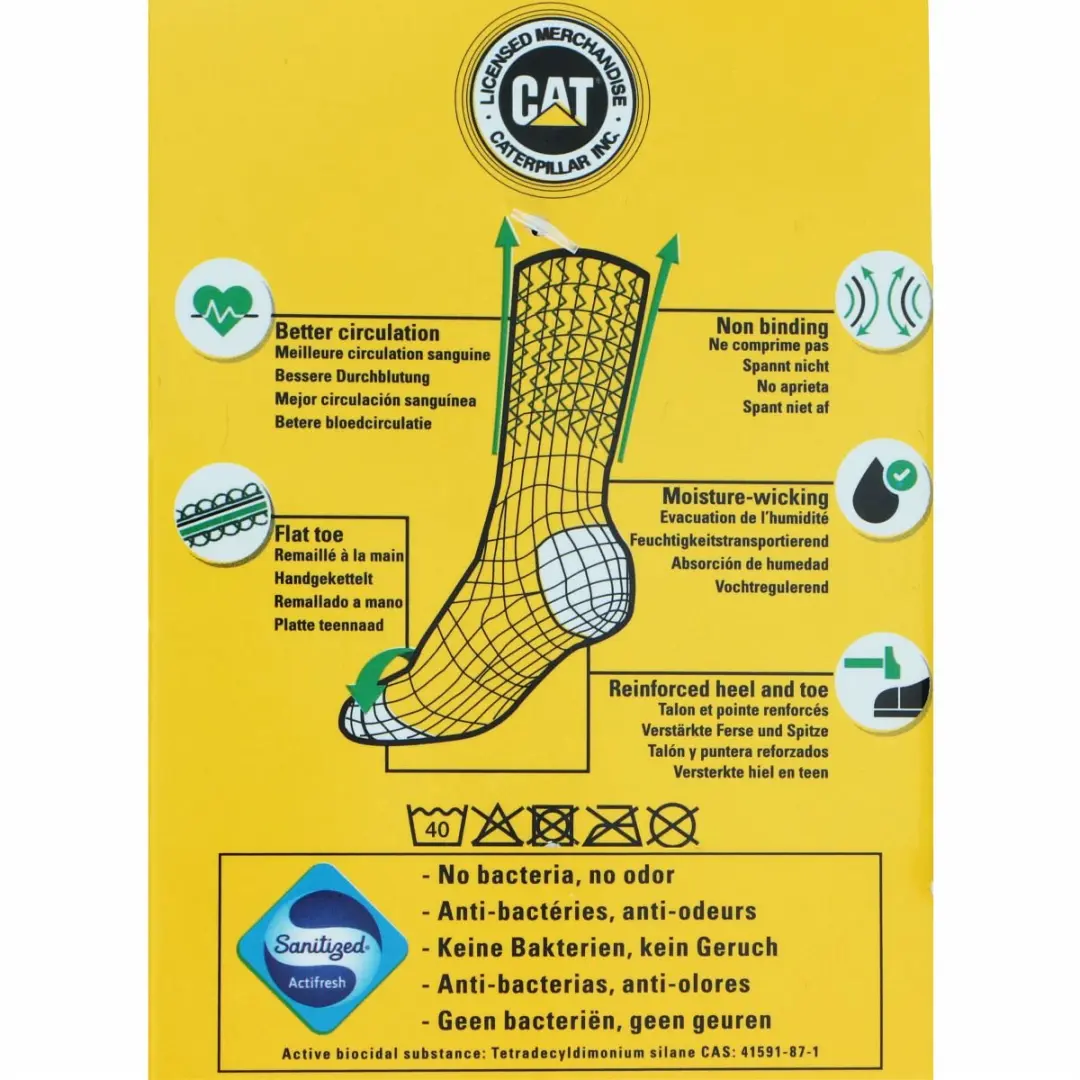 Caterpillar Diabetessokken 12 Paar - Zwart - 39-42
