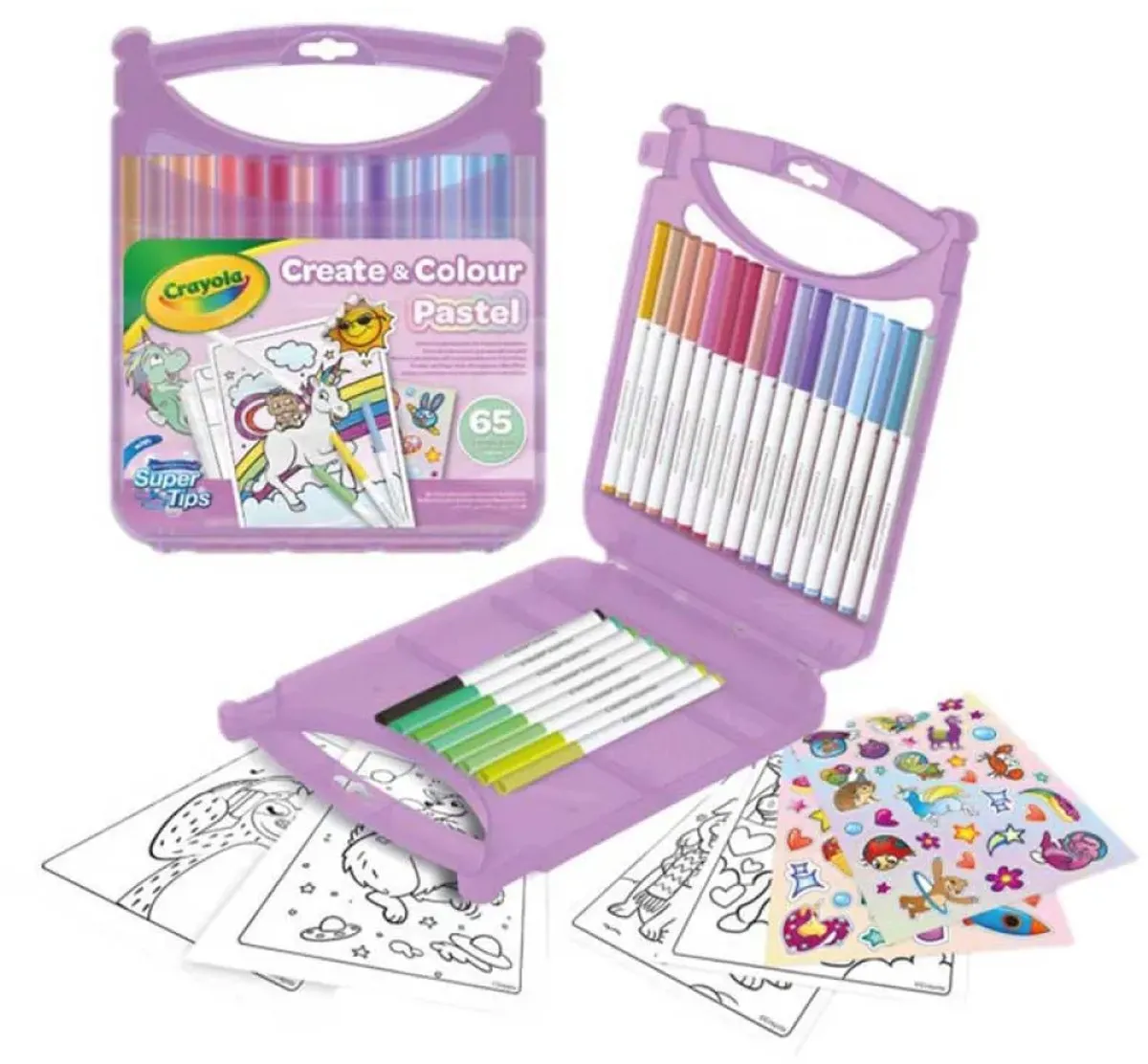 Crayola SuperTips Afwasbare Stiften - Pastel - 65 Stuks
