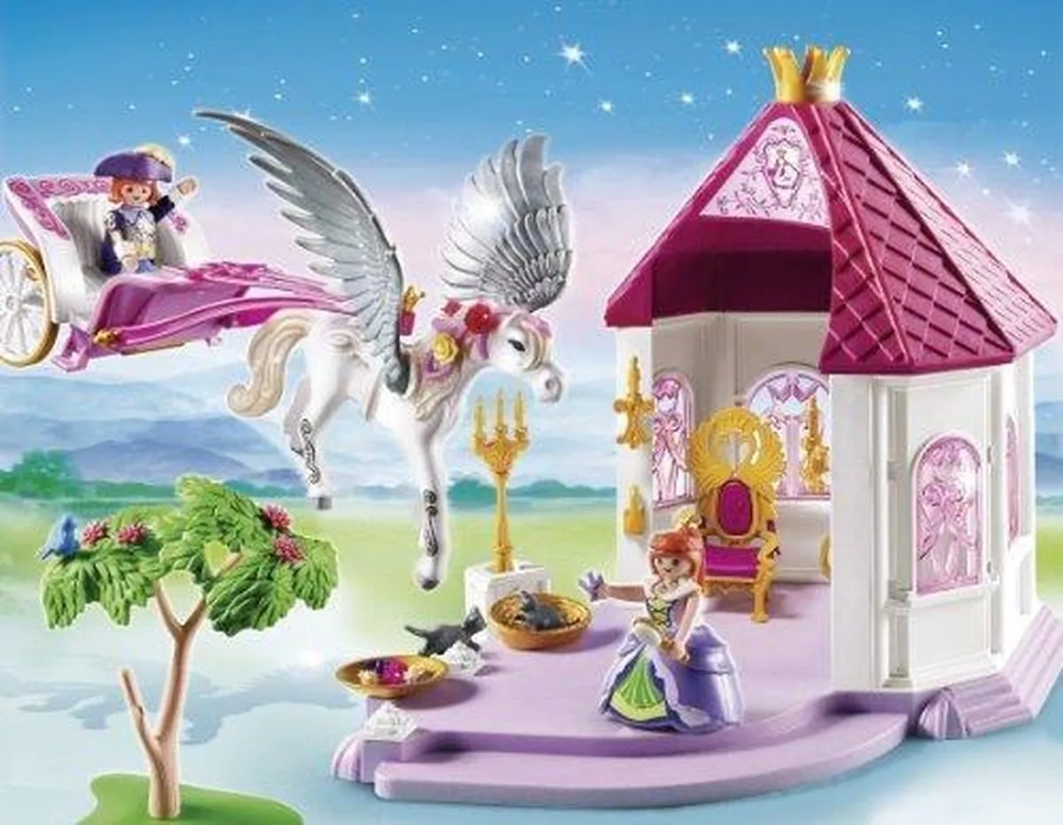 Playmobil Princess 5052 Pegasus Paard - Koningspaar Wit/Roze