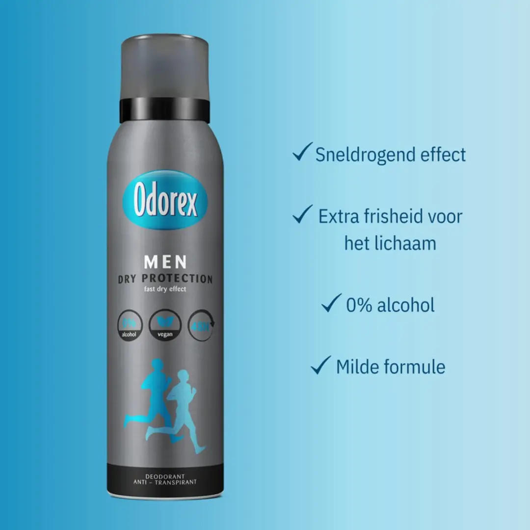 Odorex Men Deospray Dry Protection 150ml - 7 Stuks