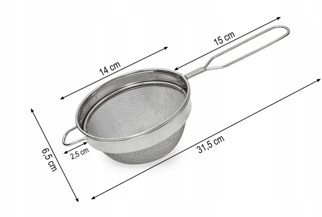 Meyerhoff Roestvrijstalen Zeef 14cm - Silver
