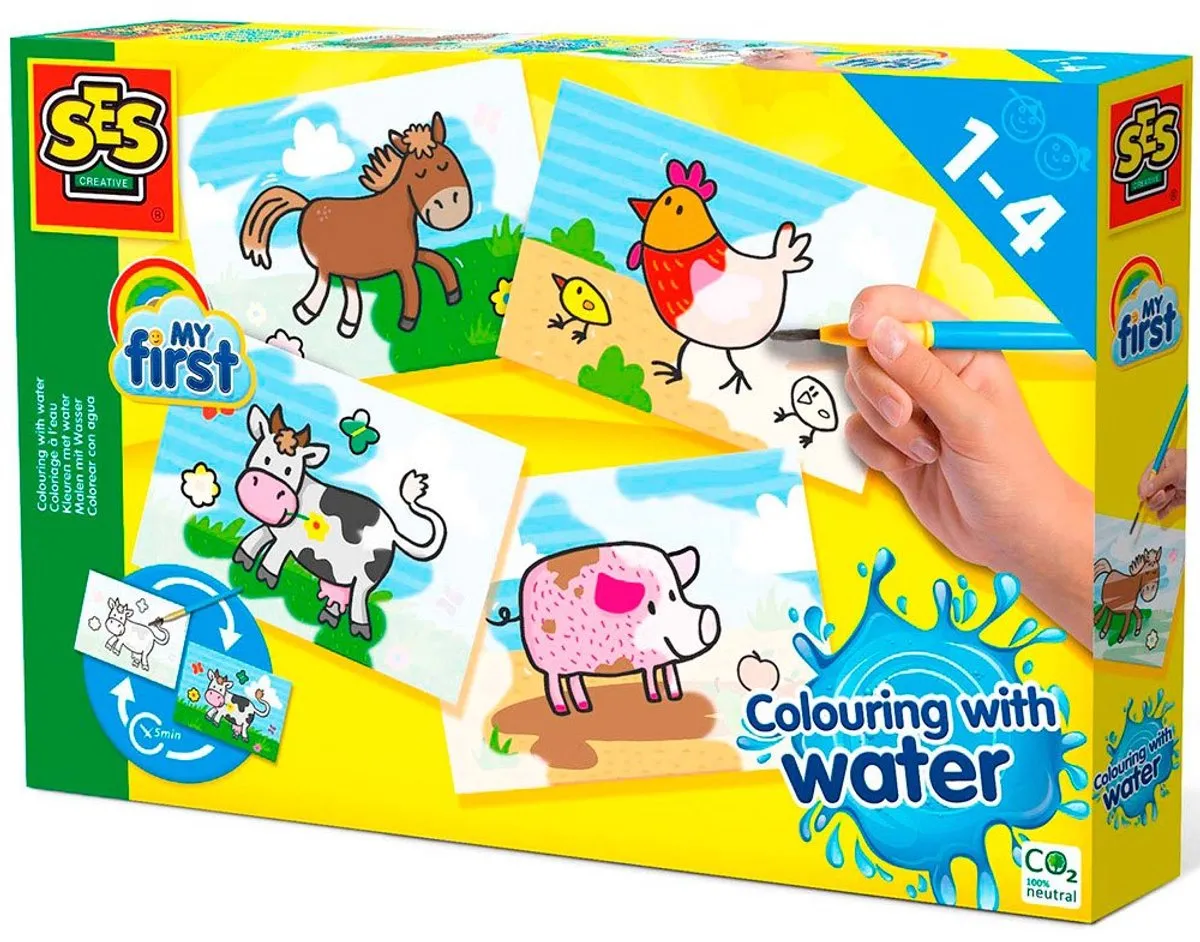 SES Creative My First Kleuren met Water Boerderijdieren