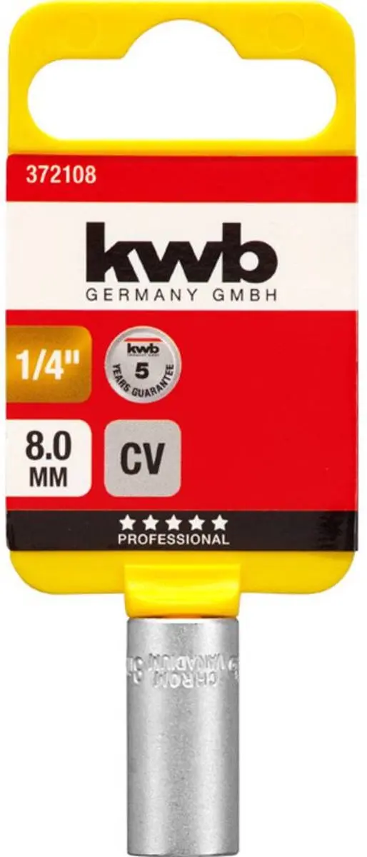KWB Dopsleutel 1/4" x 8mm