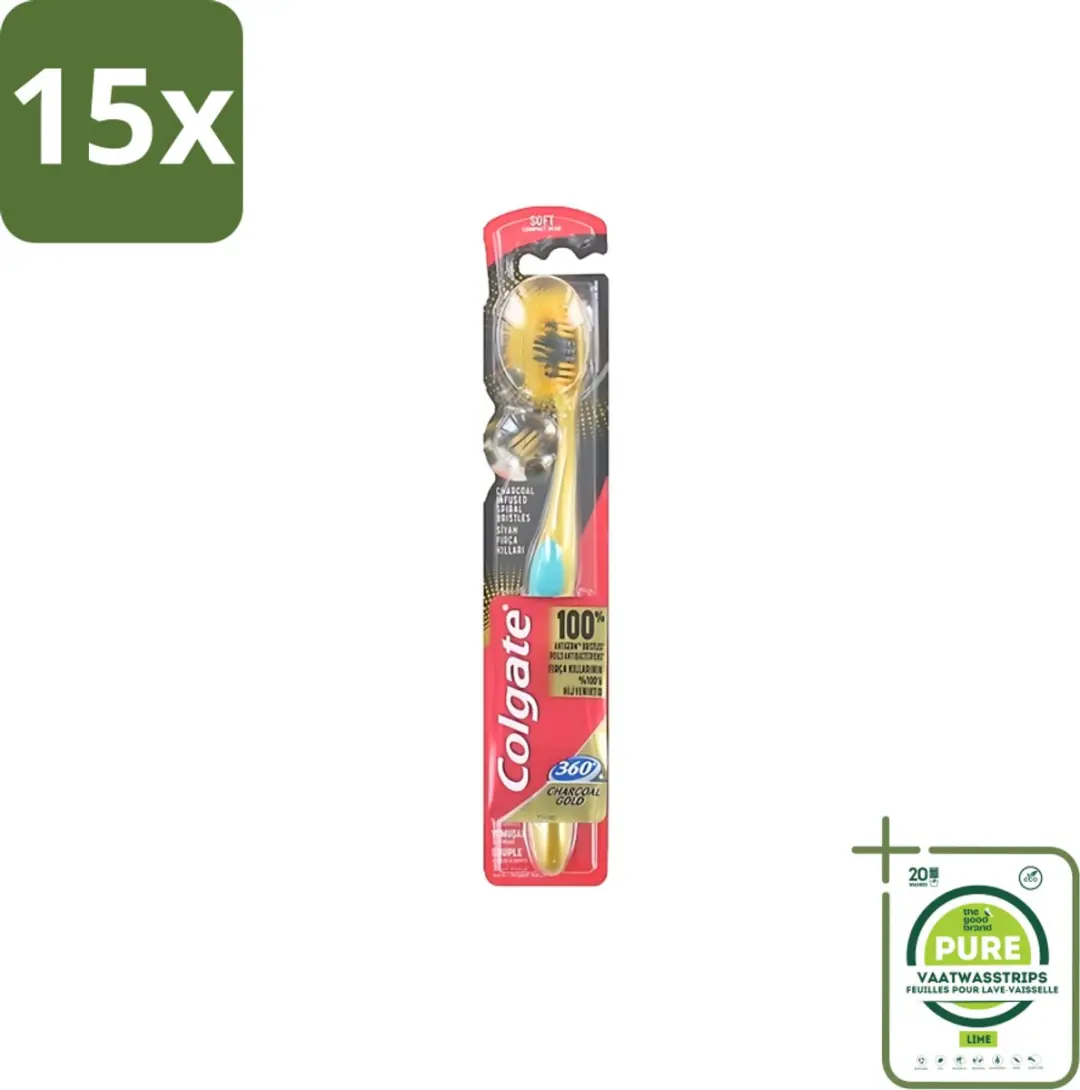 Colgate 360 Charcoal Gold Soft Tandenborstel