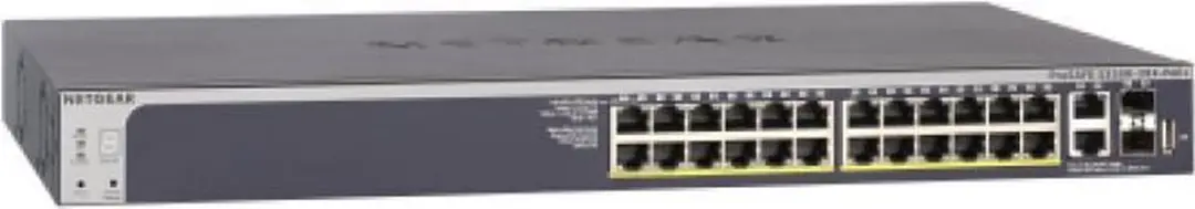 Netgear GS728TX Switch - 28 Poorten - 256 VLANs - Zwart