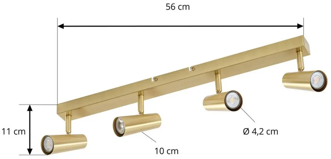 Lindby Buitenspot 4-licht Metaal GU10