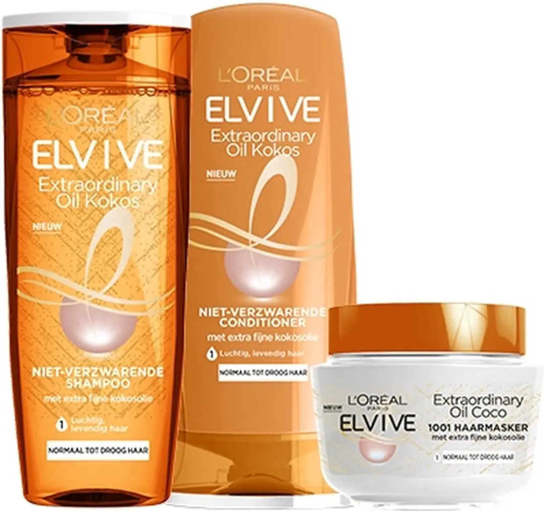 L'Oréal Paris Elvive Extraordinary Oil Shampoo Kokosolie 250ml - 10 Stuks