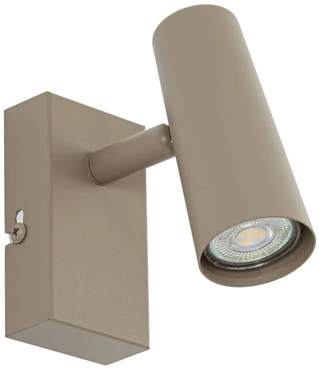 Lindby Wandlamp Metaal H11cm GU10 - Koffiebruin
