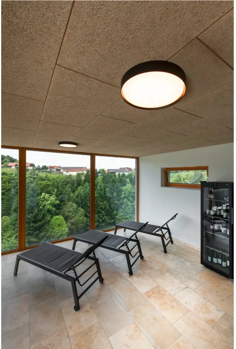 SLV Decona Wand/Plafondlamp 23W 2260lm - 30cm - IP44 - Zwart