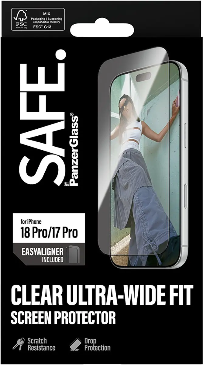 PanzerGlass SAFE Ultra Wide Fit iPhone 18 Pro Max Schermbeschermer