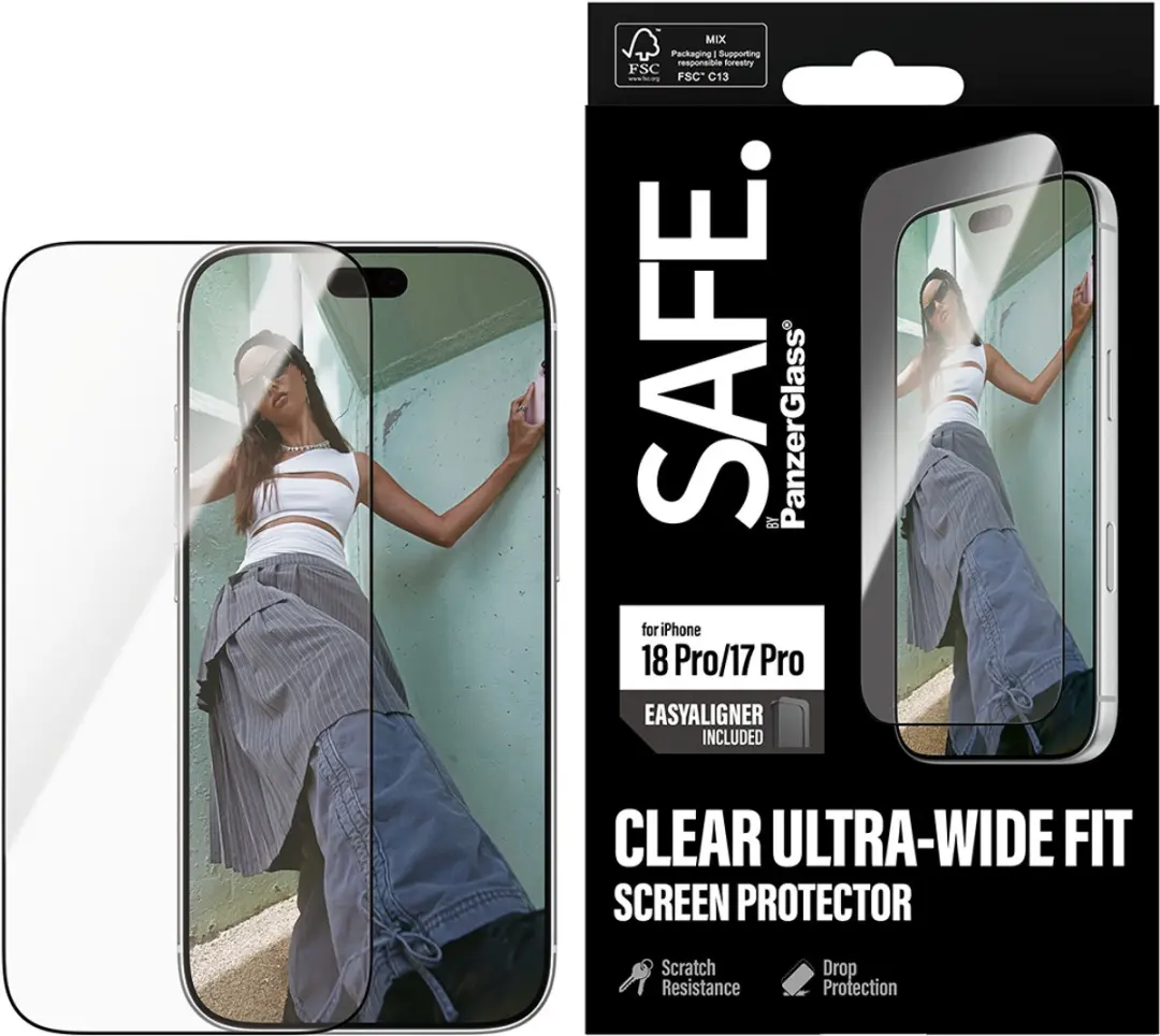 PanzerGlass SAFE Ultra Wide Fit iPhone 18 Pro Max Schermbeschermer