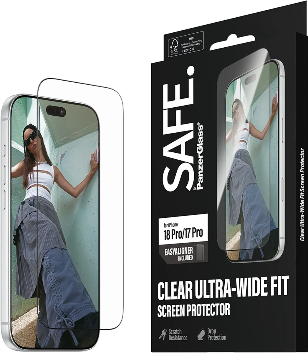 PanzerGlass SAFE Ultra Wide Fit iPhone 18 Pro Max Schermbeschermer
