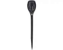 Grundig Solar LED Vlamlamp 12cm - Zwart