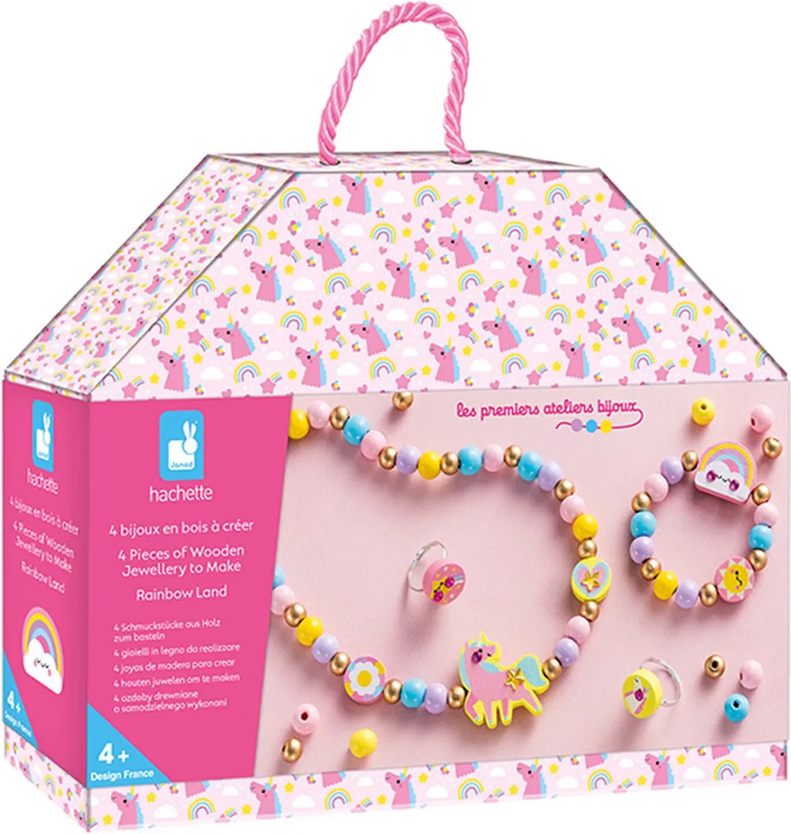 Janod Les Premiers Ateliers Bijoux Rainbow Land - 4 Houten Sieraden - afbeelding 6 van 6