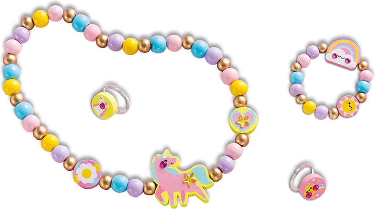 Janod Les Premiers Ateliers Bijoux Rainbow Land - 4 Houten Sieraden