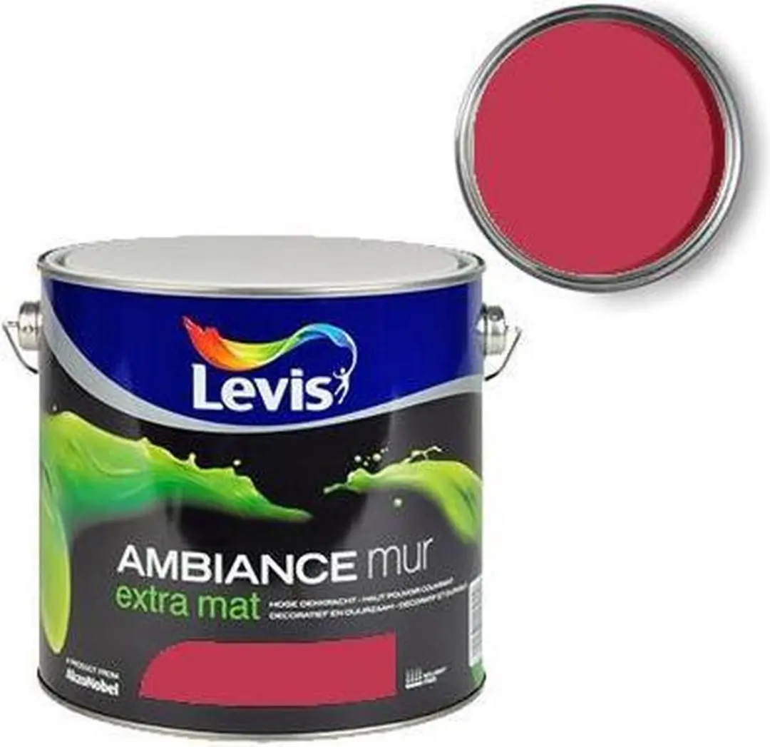 Levi's Ambiance Mur Extra Mat Wilde Orchidee 1L - Rode verf