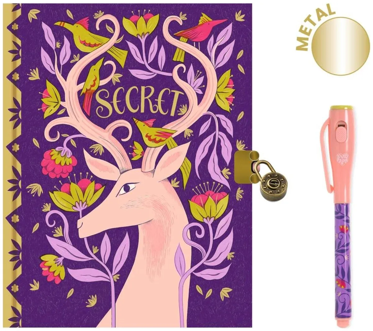 Djeco Dagboek A5 met Magic Pen en Slot
