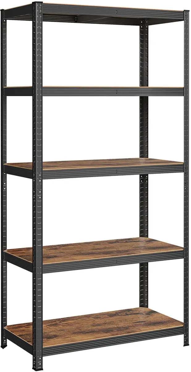 Songmics Vrijstaande Plank Vintage Bruin-Zwart