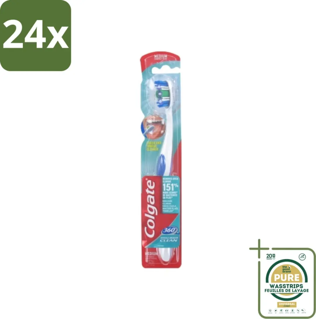 Colgate 360 Whole Mouth Clean Medium Tandenborstels