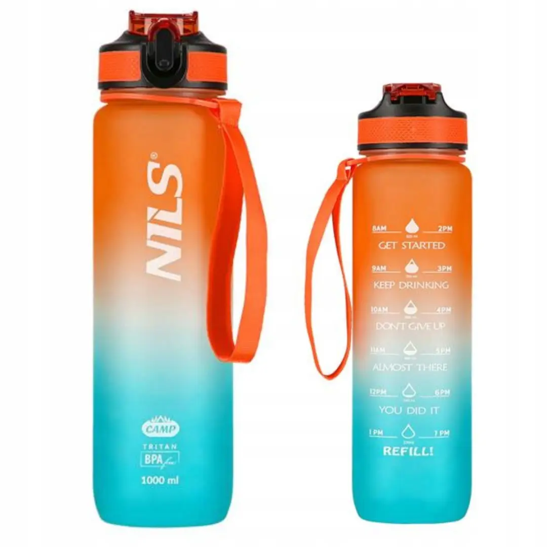 Nils Camp Tritan Drinkfles 1L Oranje/Blauw