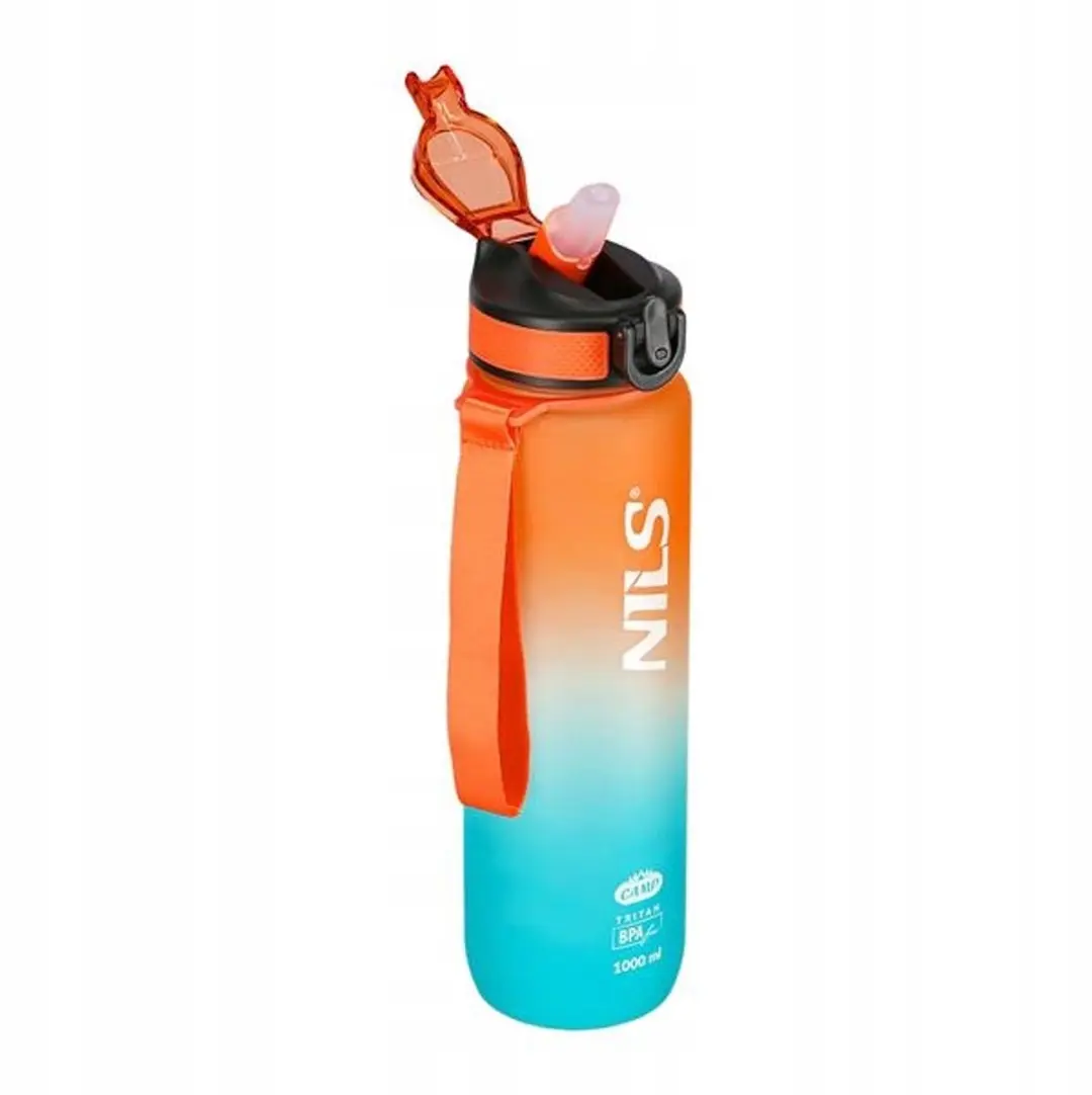 Nils Camp Tritan Drinkfles 1L Oranje/Blauw