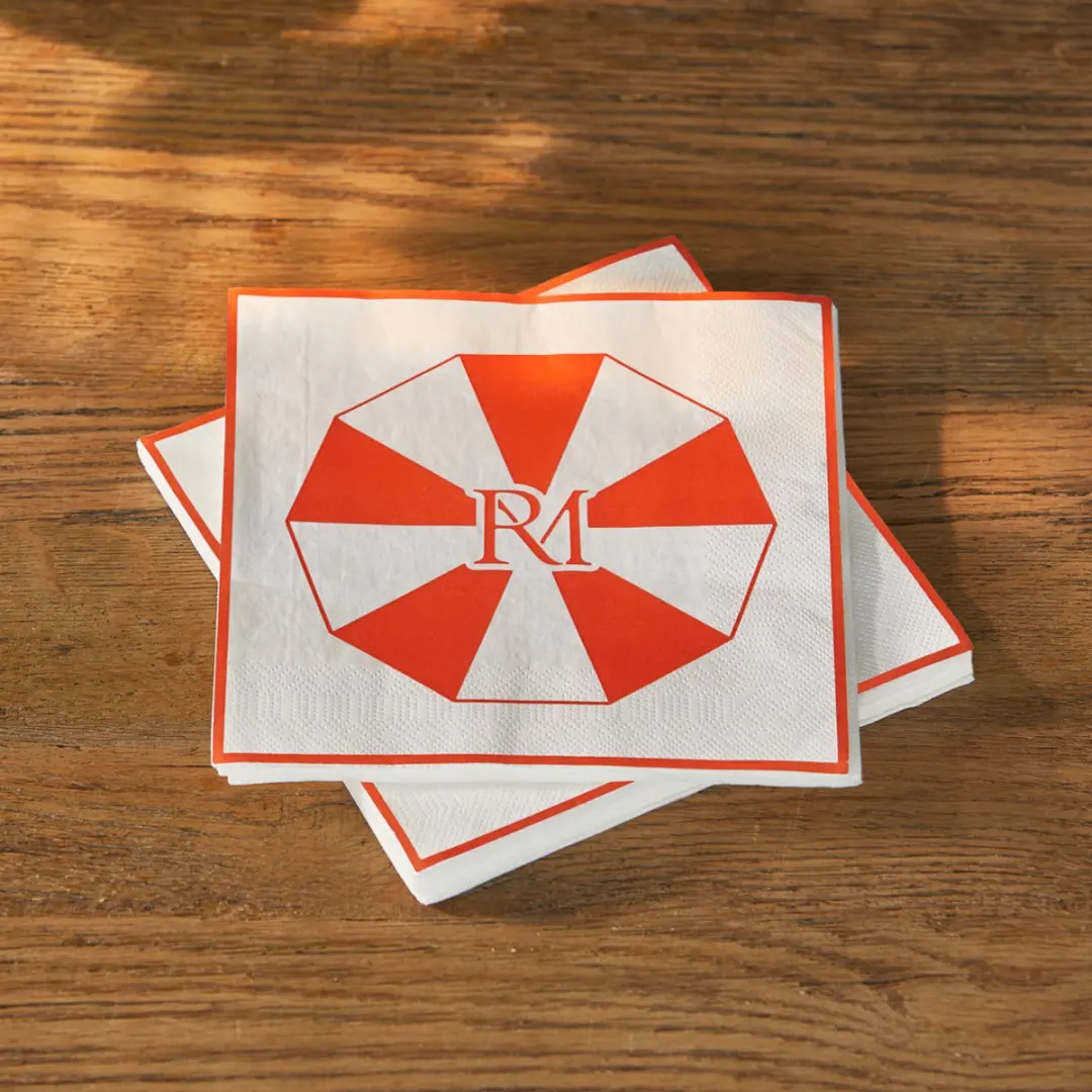 Riviera Maison Papieren Servetten Vierkant Oranje - 4 Lagen